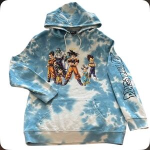 Dragon Ball Z Tie Dye Blue Hoodie Goku Vegeta Piccolo Trunks Anime  XL